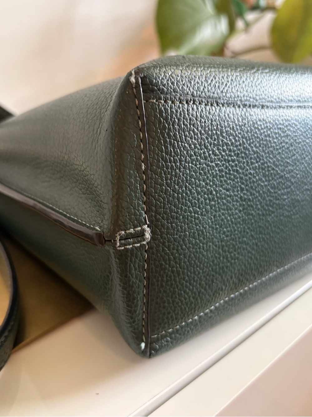COACH Mollie Bucket Bag 22. Amazon Green Pebbled Leather, Read ⬇️ ! - Picture 12 of 16
